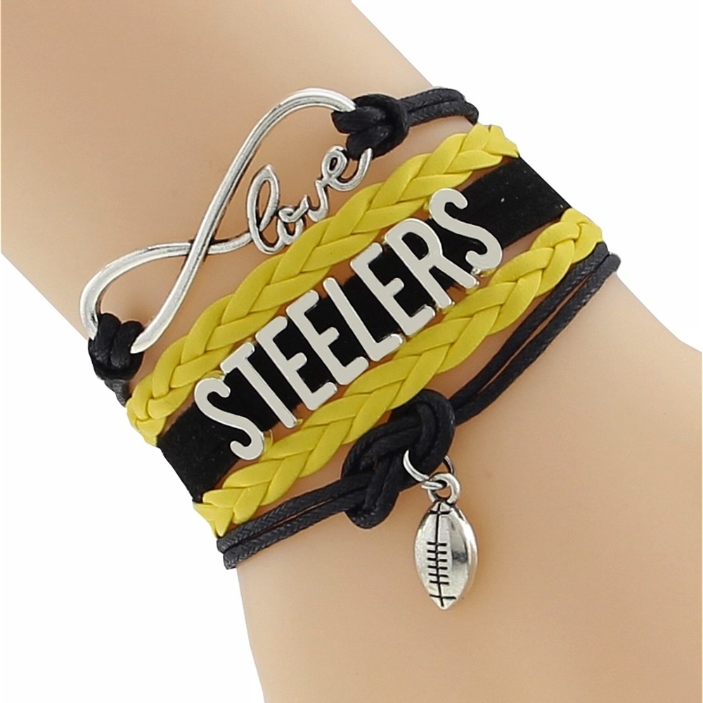 NFL Pittsburgh Steelers bracelet infinity football